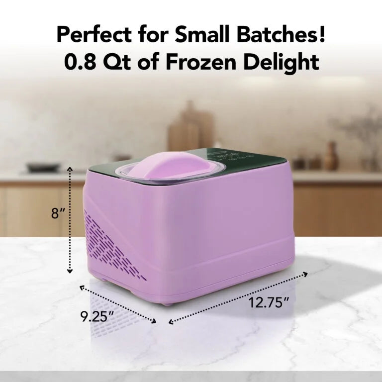 Whynter 0.8 Quart Compact Automatic Ice Cream Maker with Stainless Steel Bowl, Lilac Haze ICM-080-LH