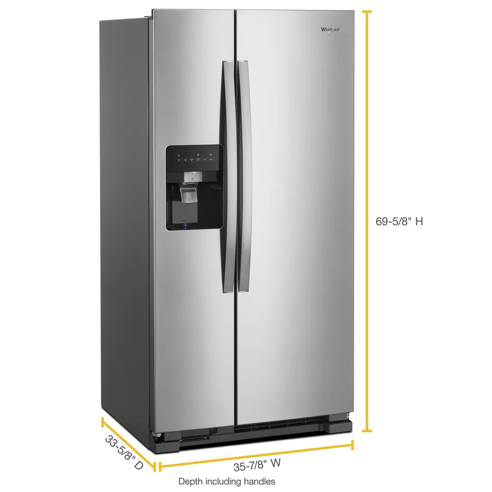 WHIRLPOOL WRS315SDHM side by side freestanding refrigerator