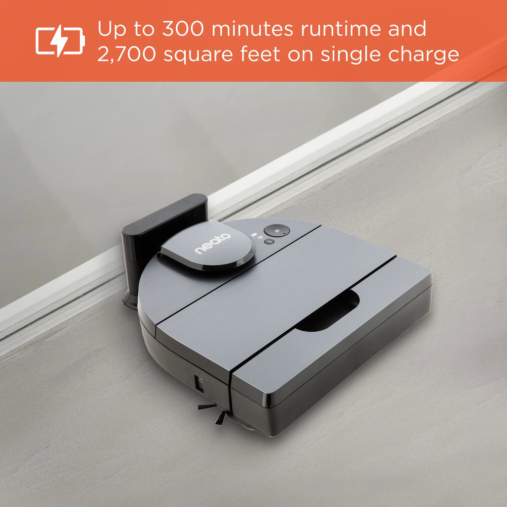 Open Box Neato D10 Intelligent Robot Vacuum Wi-Fi Connected with LIDAR Navigation in Silver
