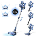 PrettyCare Cordless Vacuum Cleaner, 6-in-1 Lightweight Stick Vacuum,Self-Stand,Deep-Blue,W200-DB
