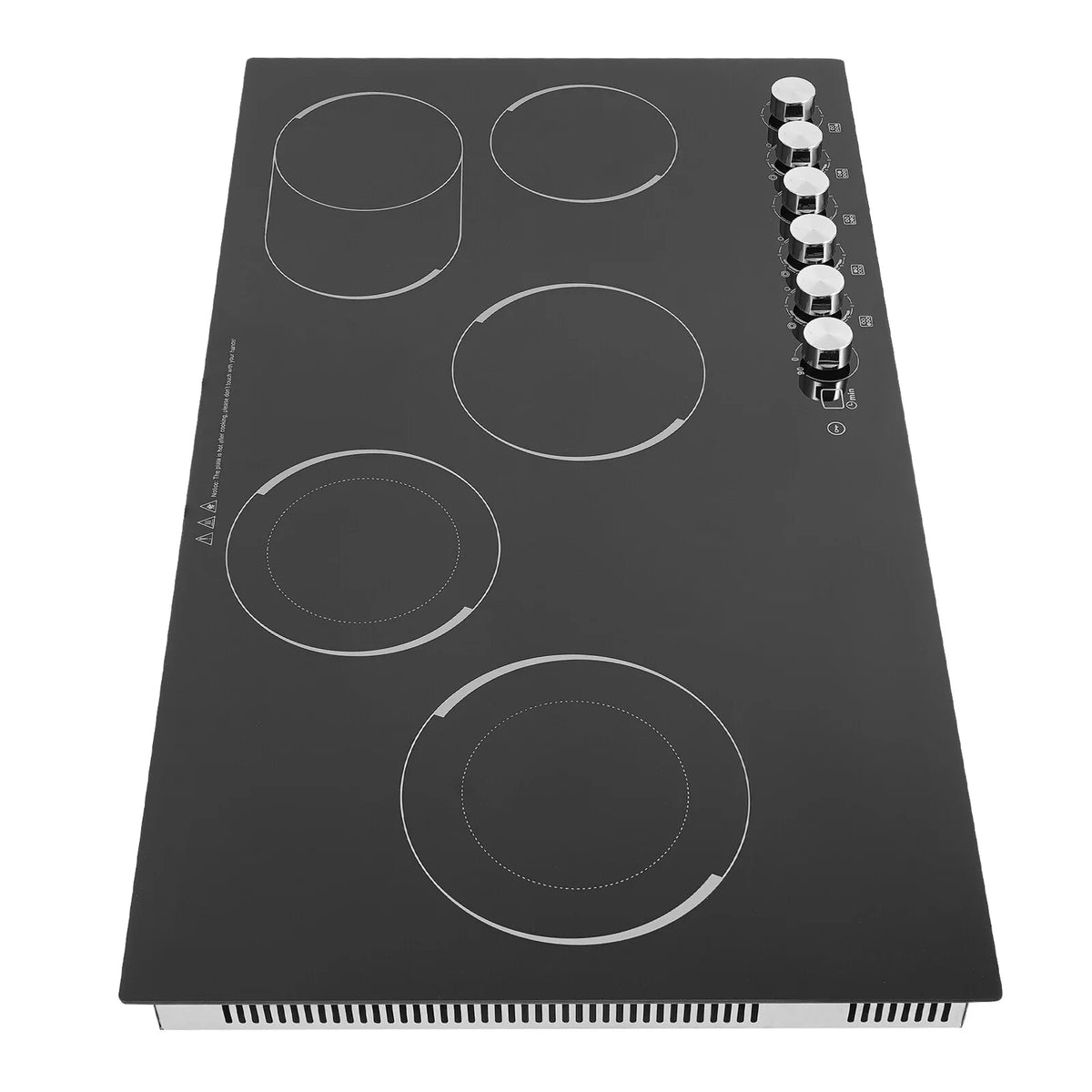 110V Modern Black Electric Cooktop Electric Stovetop 5 Burners Electric Cooktop for Homes, Restaurants