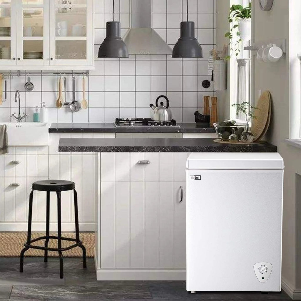 WANAI Deep Freezer 3.5 Cu.ft,Chest Freezer with Top Open Door,Suitable for Apartments, Dorms or Garages,White