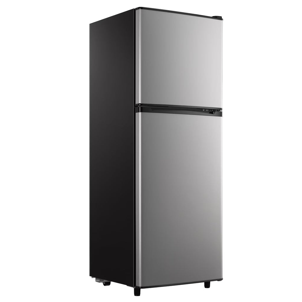 2 Door Mini Fridge with Freezer,4.5 Cu.ft.,5 Adjustable Thermostat & 4 Removable Glass Shelves