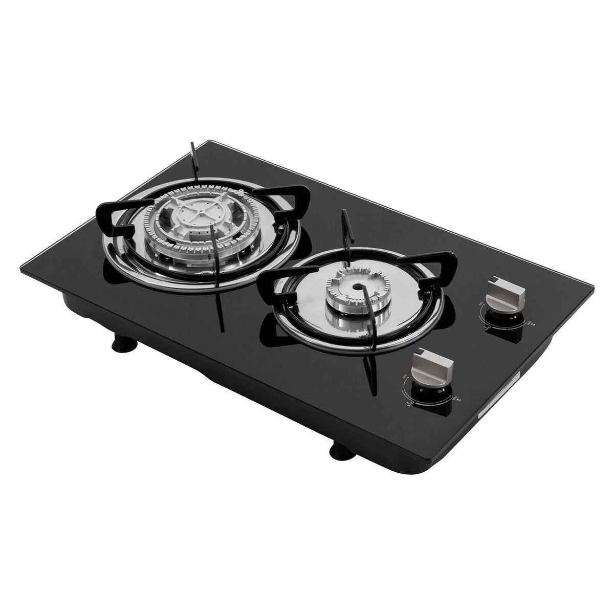 2 Burner Modern Gas Cooktop Gas Stove Top with 2 Burner Black 20.47*12.6 in