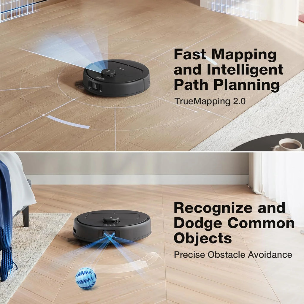 ECOVACS DEEBOT N30 Omni Robot Vacuum & Mop, 10000Pa Suction, TruEdge Mopping, ZeroTangle 2.0 Technology