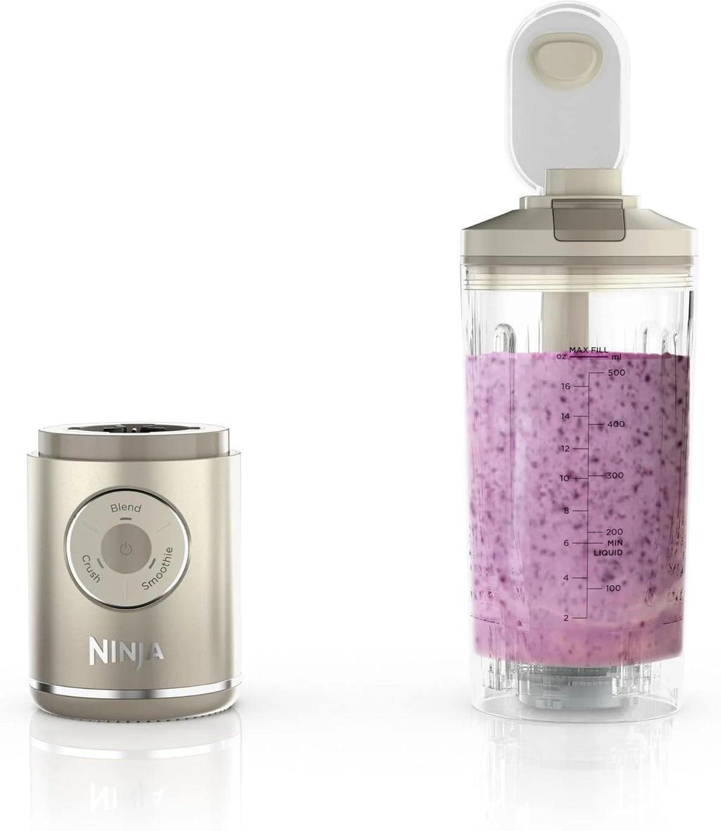 Restored Ninja BC251IV Blast Max Personal Cordless Blender, 3 Programs, 22 oz. Twist & Go Vessel, Cream (Refurbished)