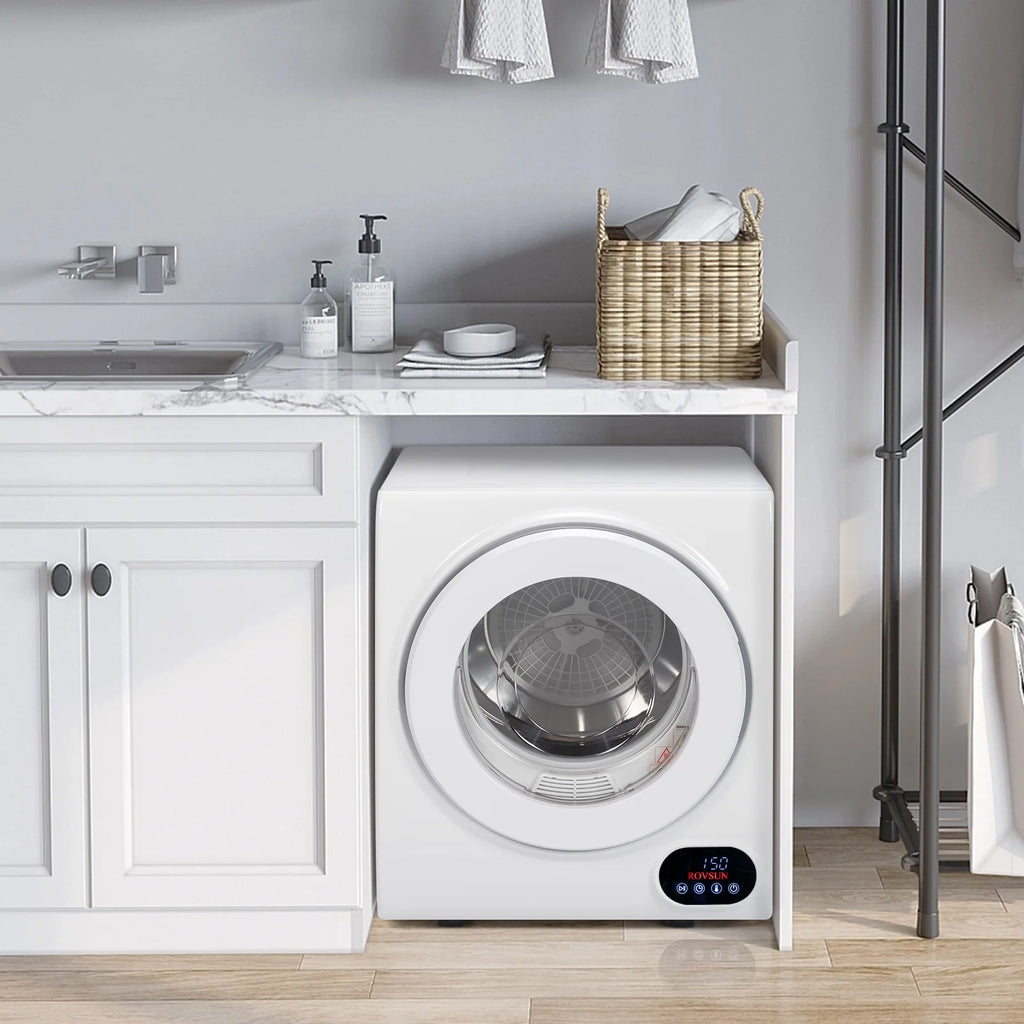 RovSun 110V White Stainless Steel Electric Tumble Dryer