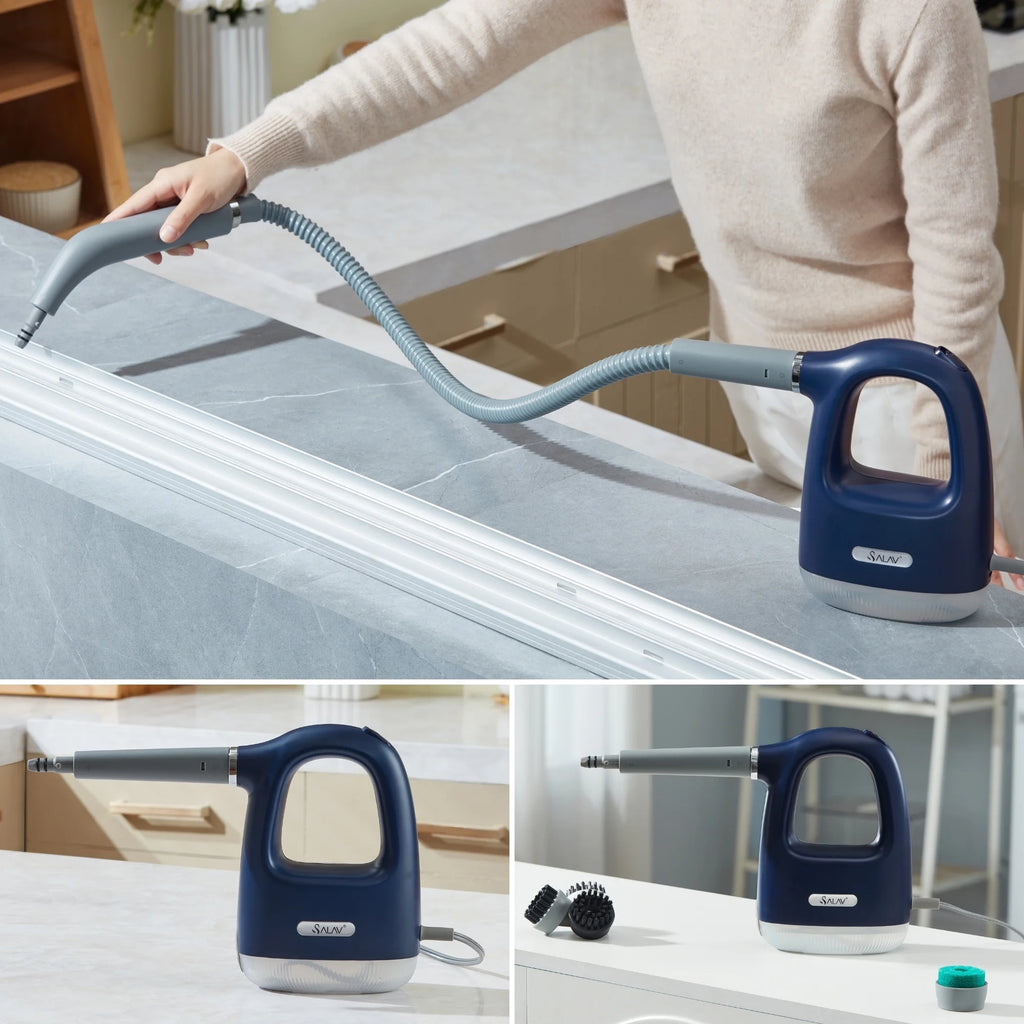 SALAV? CS-100 CleanSteam Compact Steam Cleaner, Navy