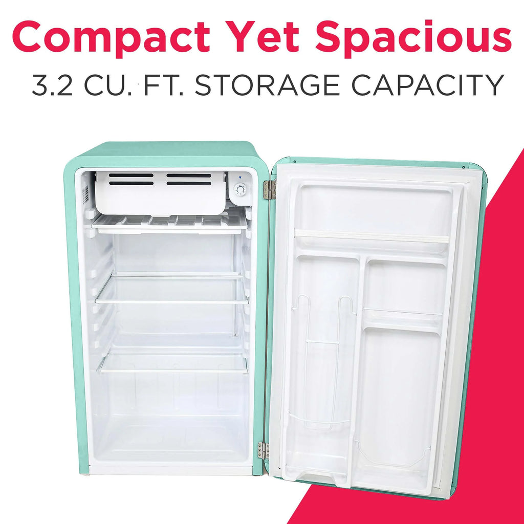 Frigidaire 3.2 Cu. ft. Single Door Retro Compact Refrigerator EFR372, Blue