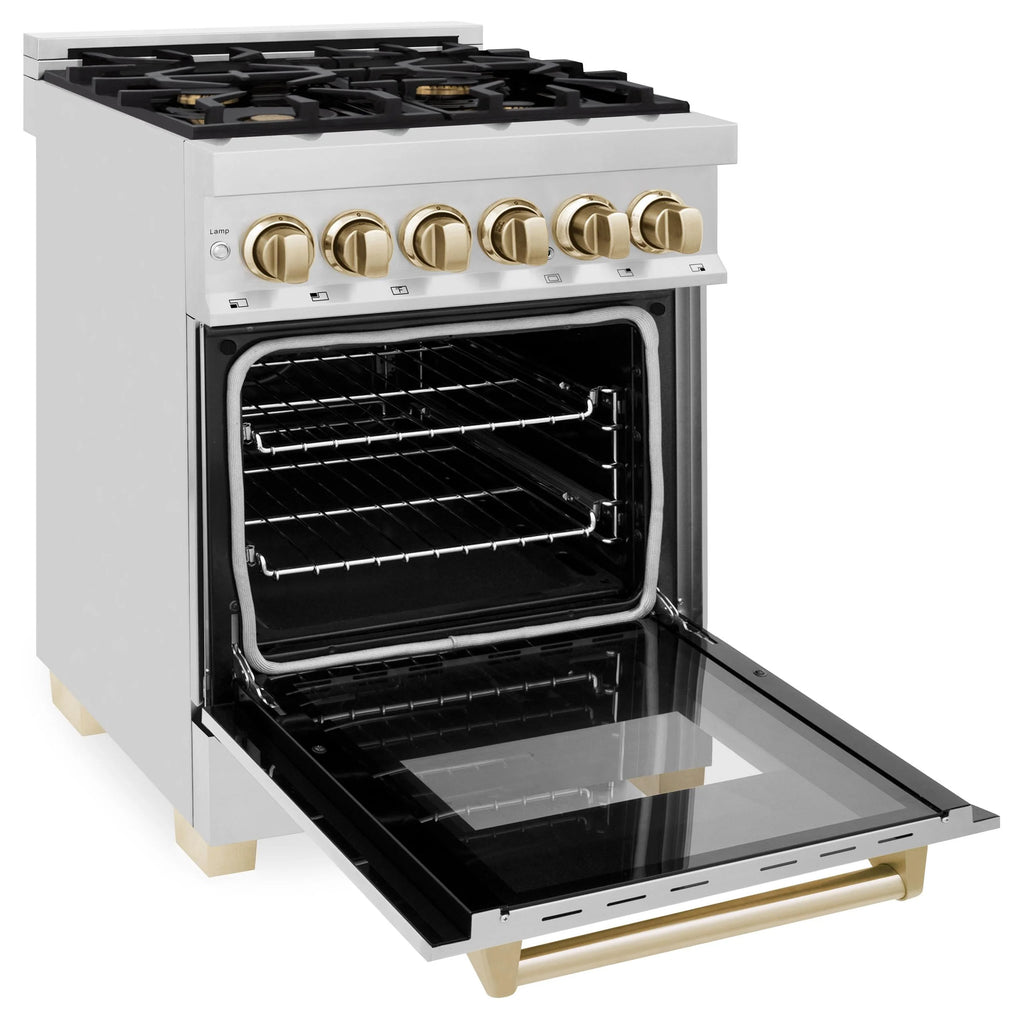 ZLINE KITCHEN AND BATH RAZ24CB professional gas range