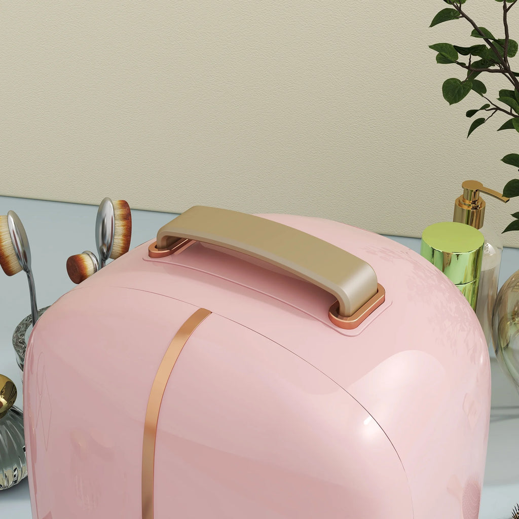 HOMCOM Portable Skincare Fridge with LED Display, 12L Mini Fridge for Beauty, Makeup and Cosmetics