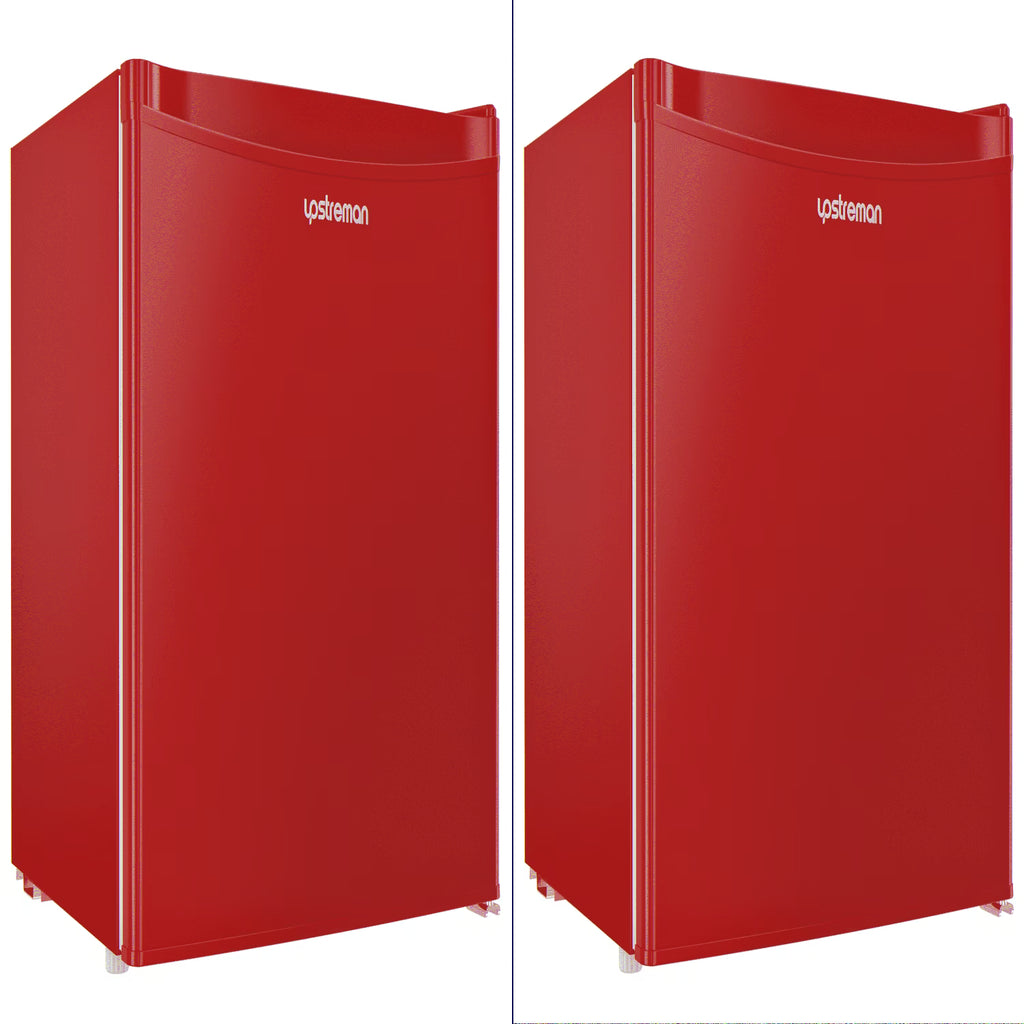 Upstreman 1.7 Cu ft Mini Fridge with Freezer Single Door Compact Refrigerator, Low Noise, Energy Saving, Adjustable Temperature, Reversible Door, for Home Office Dorm, Black FR17