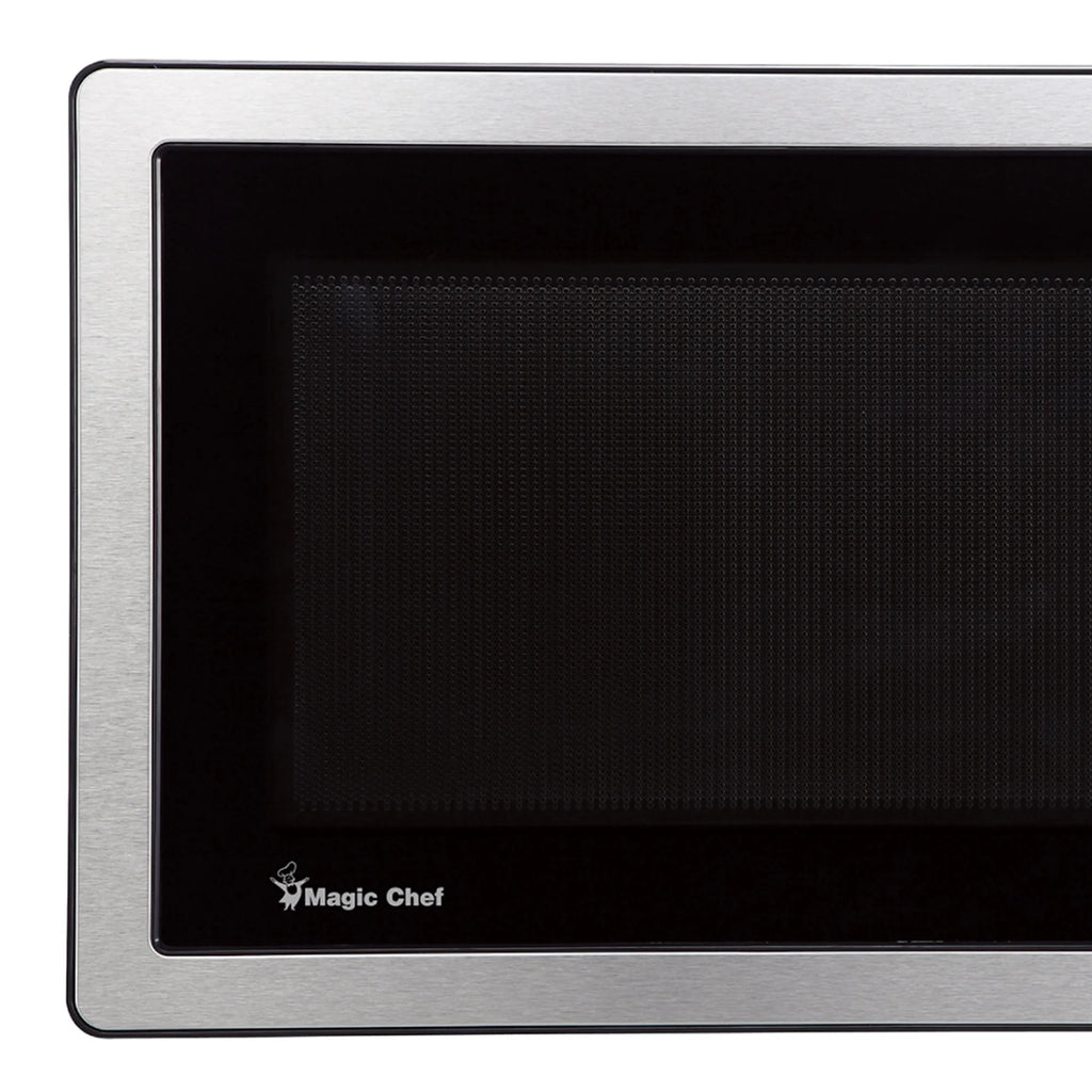 Magic Chef 1.6 Cu. ft. 1100W Countertop Microwave Oven with Push-Button Door in Black, New