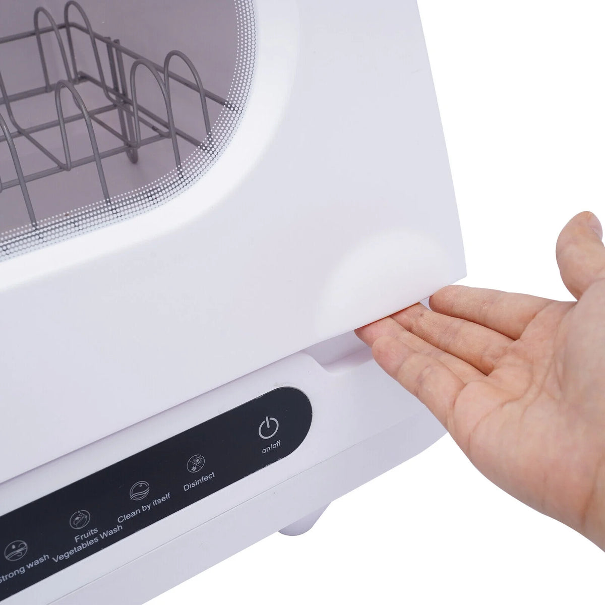 110V 1200W Portable Countertop Dishwasher with 12 Water Outlets and 360?�� Spraying Cleaning 15.74*15.74*17.71in for Homes, Apartments, Dormitories