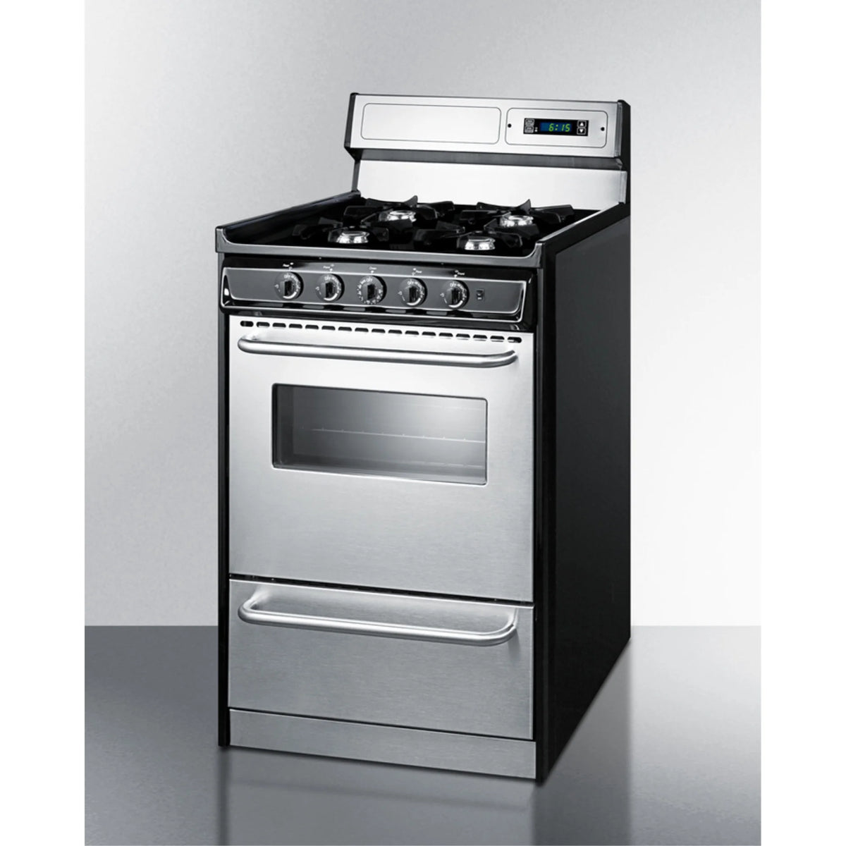 20" Wide Gas Range, Open Burners