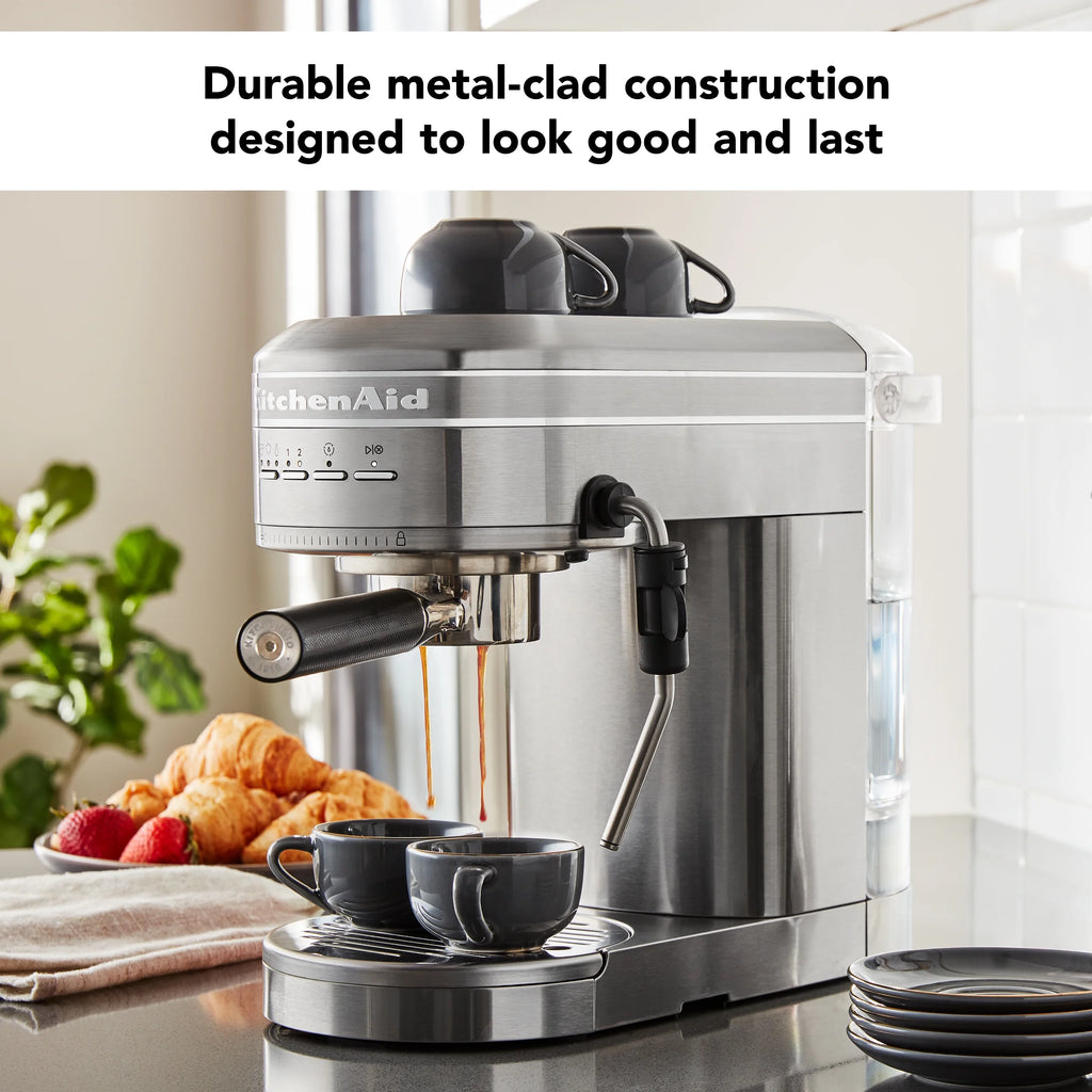 KitchenAid Metal Semi-Automatic Espresso Machine, Empire Red, KES6503