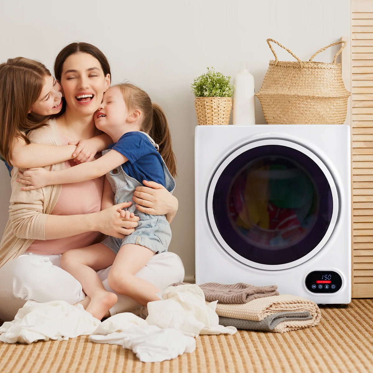 Ktaxon 1.6 cu. ft. Compact Electric Dryer, White