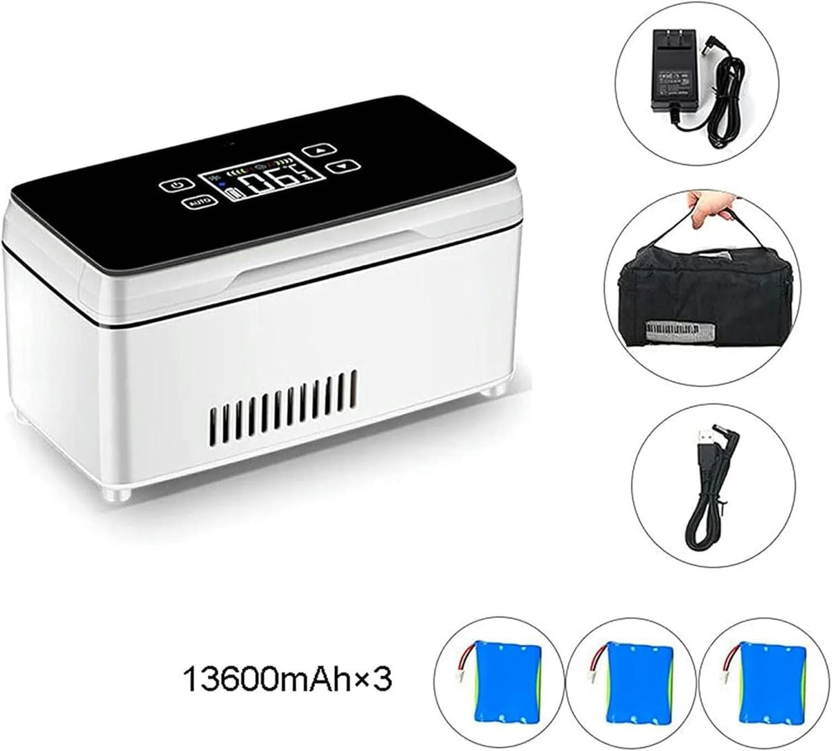 GXCZ Insulin Cooler, Insulin Cooler, Portable Medication Refrigerator, 2-8 Degree Insulation Bag, Travel Electric Travel Cooler, Household, Medication Storage, Battery