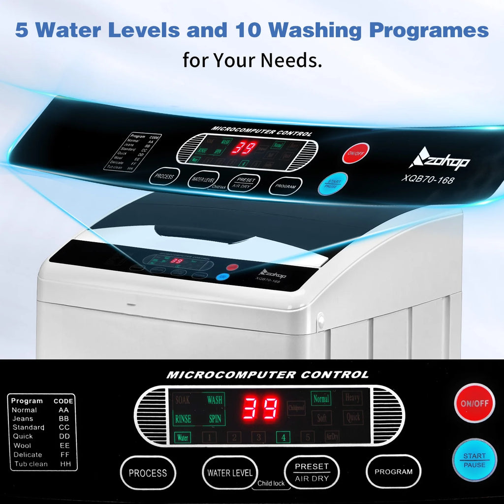 Ktaxon 17.8lbs Portable Fully Automatic Washing Machine W/ Drain Pump