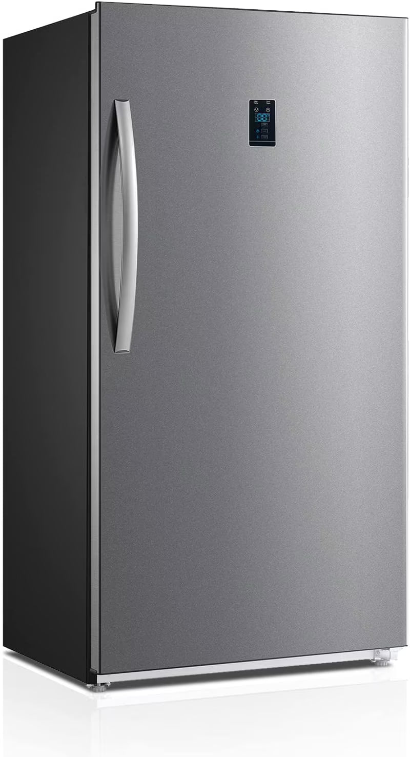 Smad 17 Cu ft Upright Single Door Conversion Freezer/Refrigerator, Frost Free, Freestanding, Stainless steel