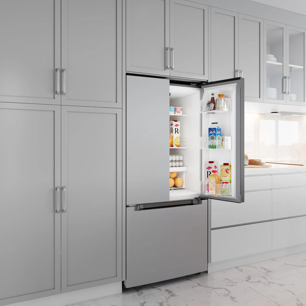 18.5 cu. ft. Stainless-Steel French Door Refrigerator in Silver, Auto Defrost, Energy Star, Digital Temperature Control