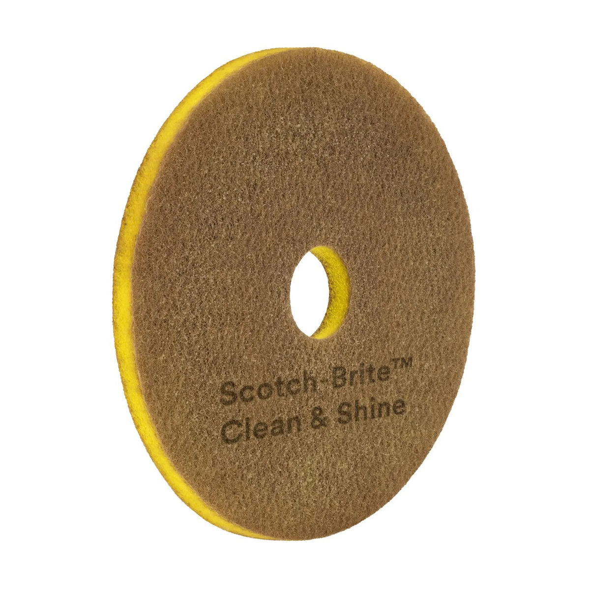 Scotch-Brite? Clean & Shine Floor Pads, 13", Yellow/Gold, Case Of 5