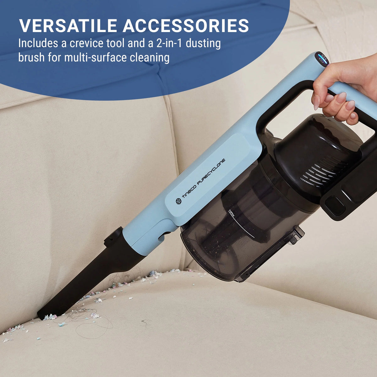 Tineco GO PET Cordless Vacuum with ZeroTangle Brush, 60 min Runtime, 1L Dustbin (GO301)