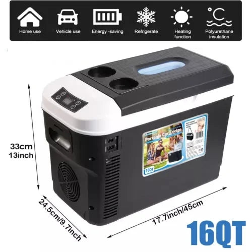 CAMOTUSE Portable Electric Cooler Warmer Truck Car Fridge Refrigerator Camp Mini Freezer