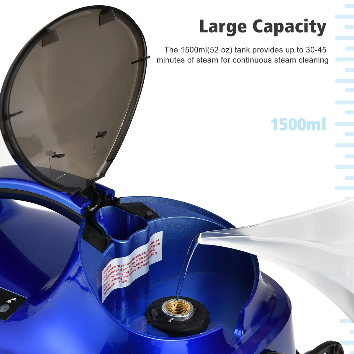 Costway 2000W Heavy Duty Steam Cleaner Mop Multi-Purpose W/19 Accessories Blue