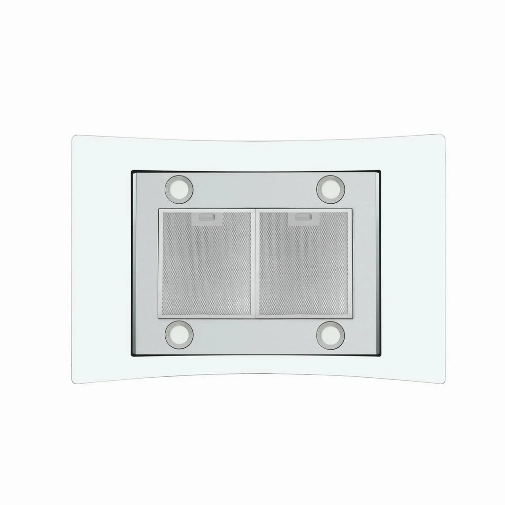 "Joeaonz 36"" Stainless Steel Island Mount Range Hood, Quiet 900CFM, 3-Speed Vent with Button Control and LED Bulb"