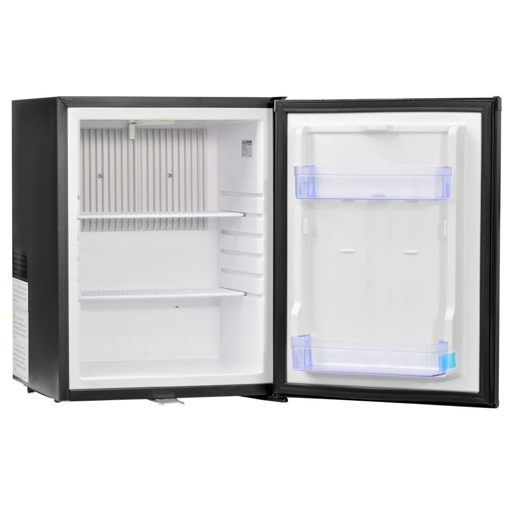 Smad 2.1 Cu ft Compact Refrigerator 110V/12V RV Truck Caravan Car Fridge Quiet Reversible Door Lock