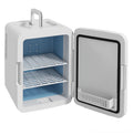 Skincare Fridge with Mirror - 10L Mini Beauty Refrigerator - Cooler & Warmer - LED Lighted - for Bedroom, Car, Skincare & Beverages - AC/DC Powered