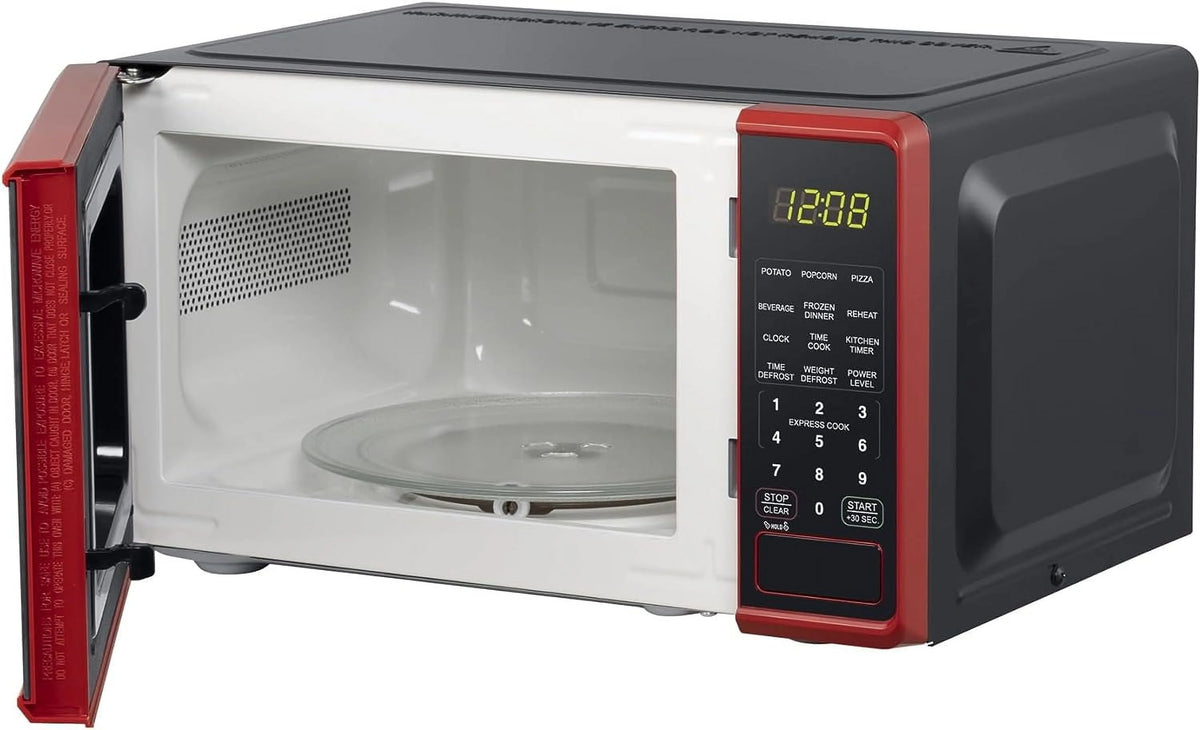 0.7 cu. ft. Countertop Microwave Oven, 700 Watts, New (Color : Red)