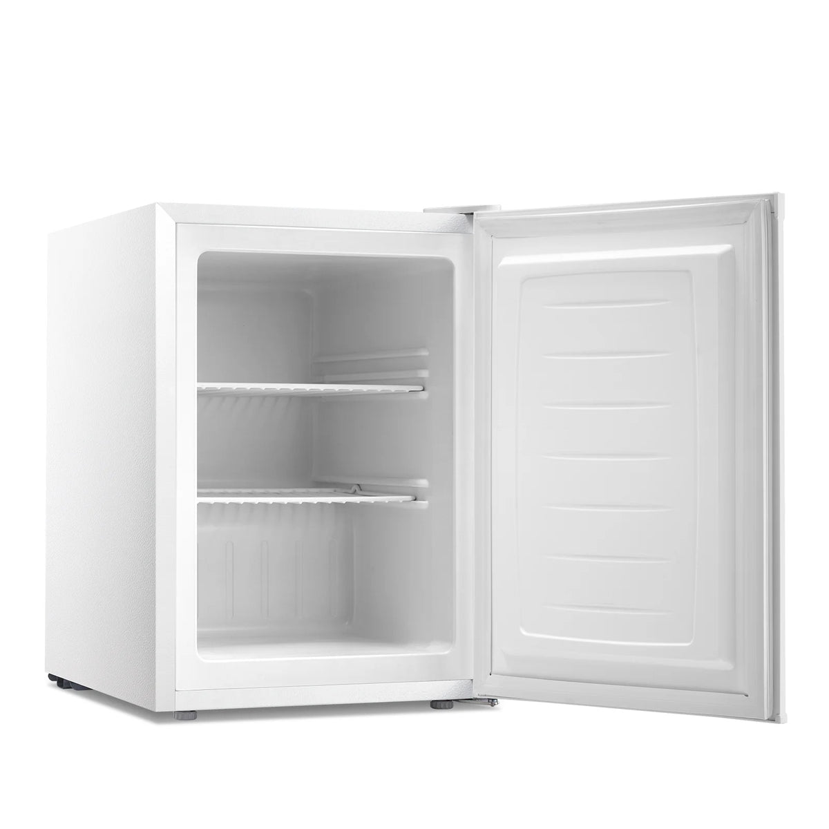KNDKO 2.6Cu.ft Upright Freezer, Mini Freezer with Reversible Single Door, Removable Shelves, Adjustable Thermostat for Home/Kitchen/Office, Silver