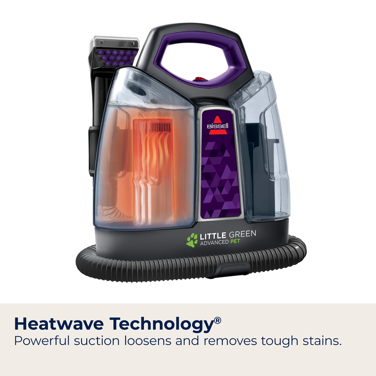 BISSELL Littlle Green ProHeat Advanced Pet Portable Deep Cleaning, for Carpet, Upholstery, and Auto, tough stain removal, Heatwave Technology, Lightweight, 2513W