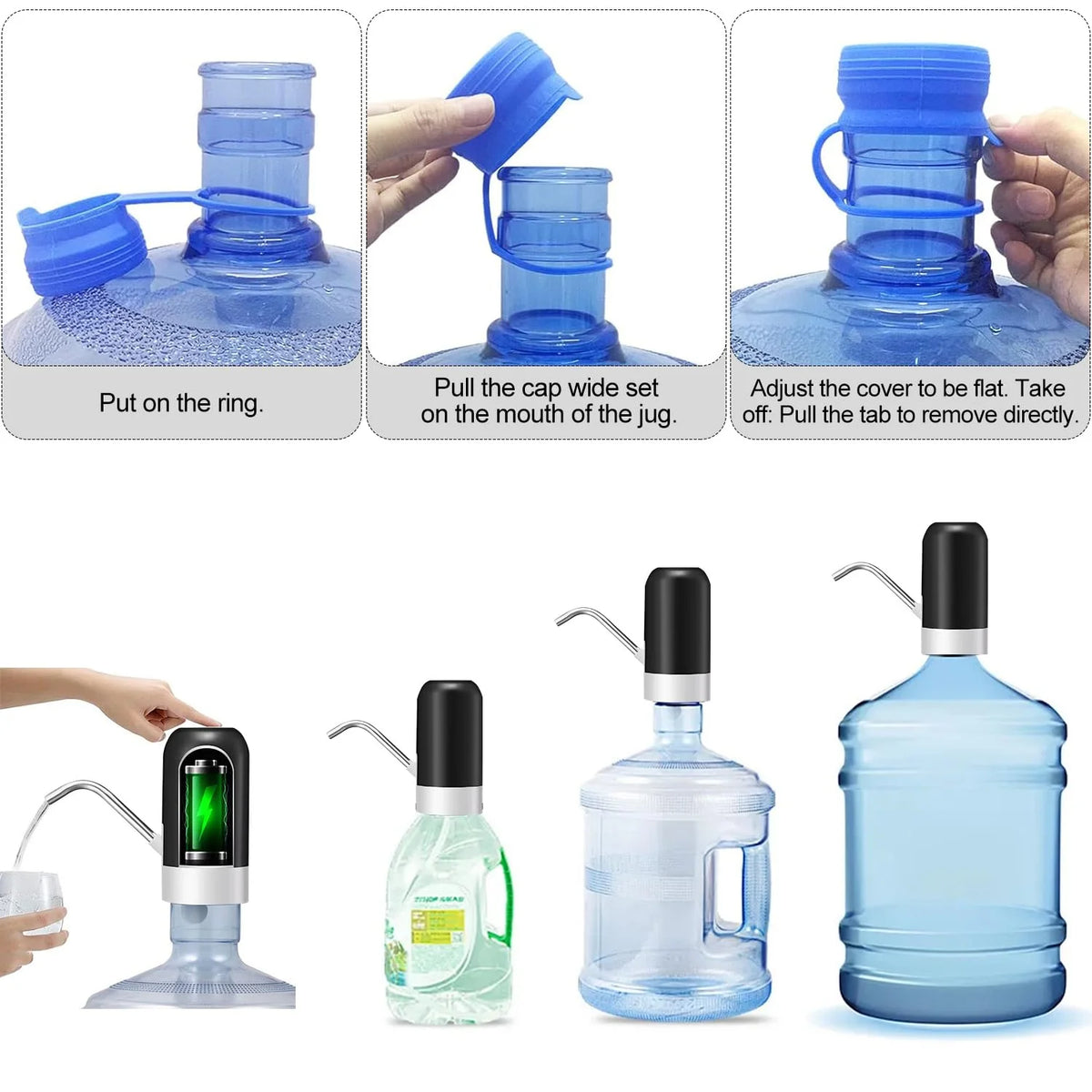 NUNET 3 in 1 Portable Ice Maker + Water Cooler Dispenser 5 Gallon with Child Safety Lock