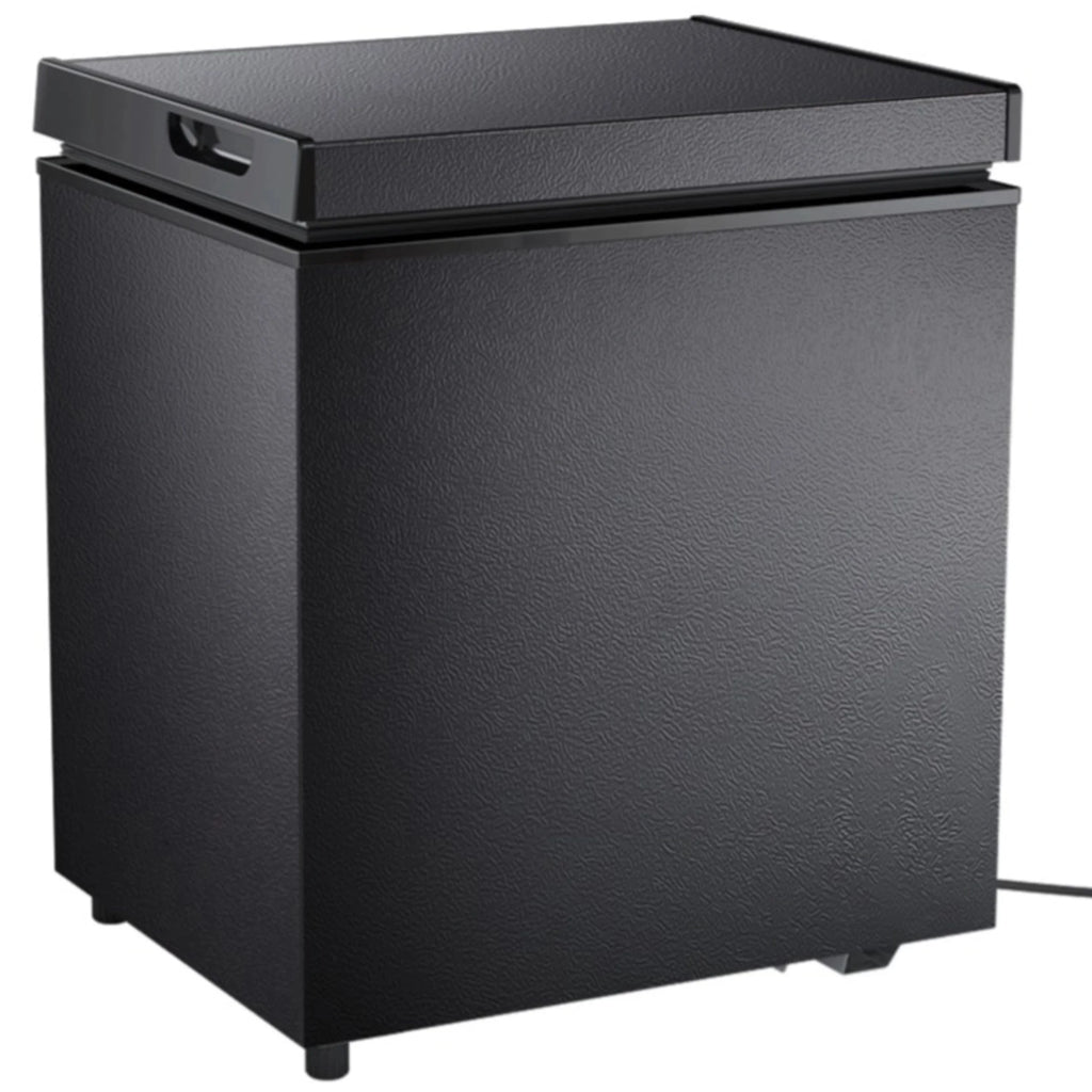 Auseo 2.5 cu. ft. Chest Freezer with 2 baskets Free Standing Top open Door Deep Compact Freezer Suitable for Home/RV/Kitchen/Office-Black
