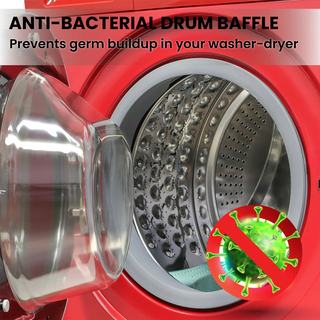 Equator All-in-One Washer Dryer VENTLESS/VENTED PET cycle 1.62cf/15lbs 110V in Merlot