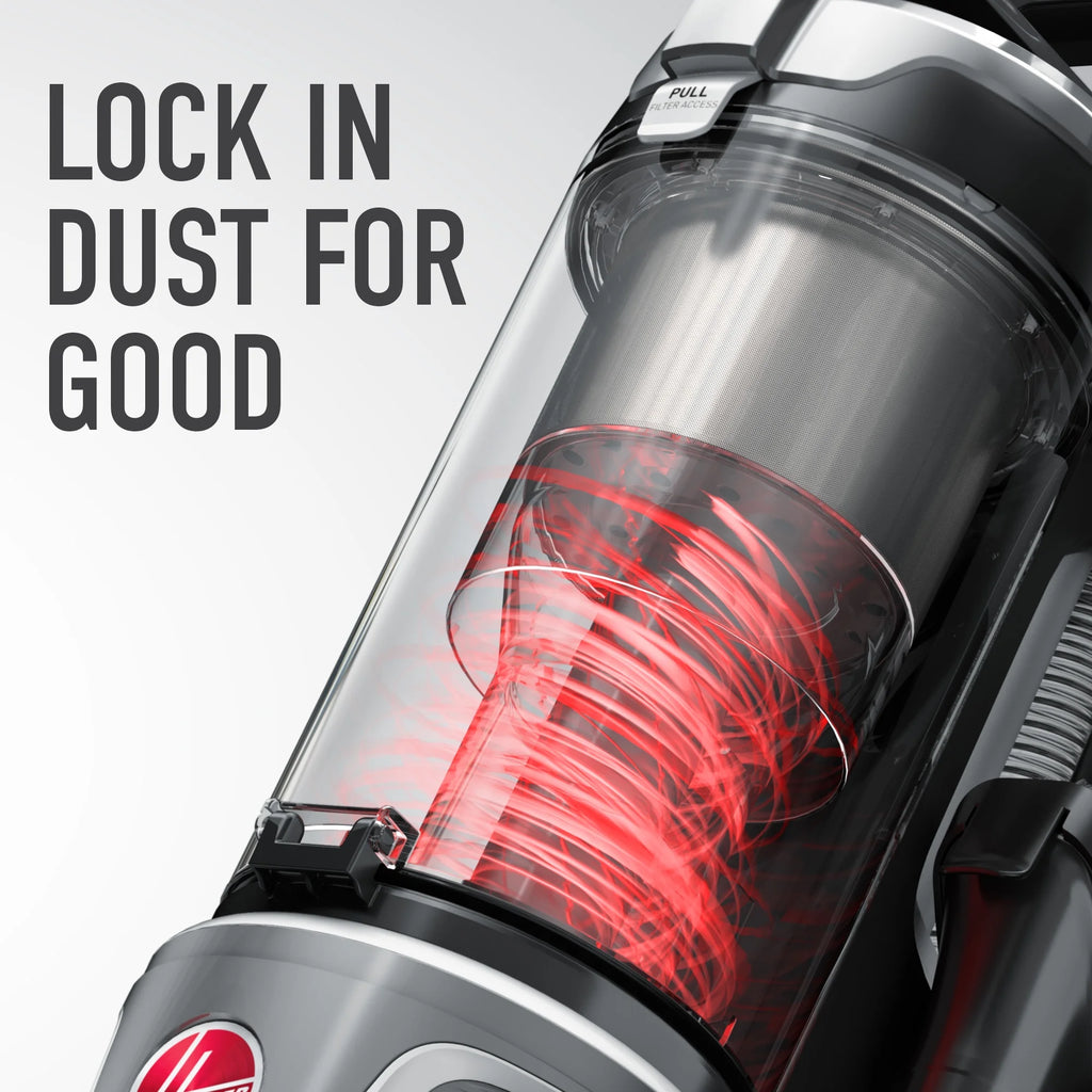 Hoover Upright Vacuum, WindTunnel All Terrain Bagless, Strong Suction, Hard Floor and Carpet, HEPA Filter, Dual Brush Rolls, and Swivel Steering UH77210V, New