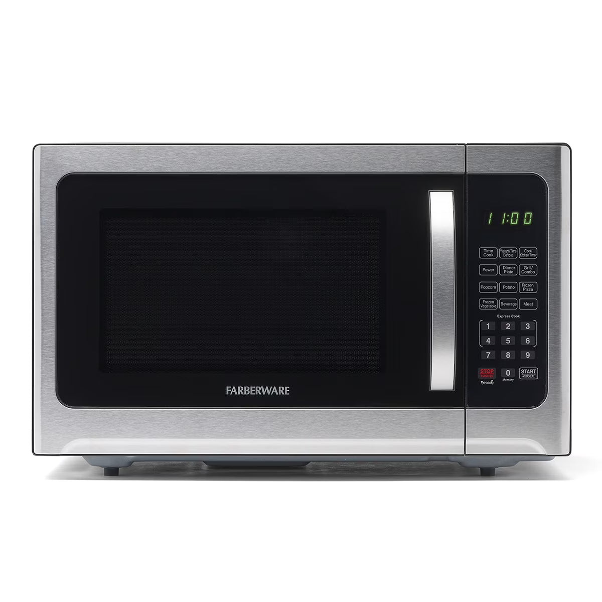 Farberware Professional 1.2 Cu. Ft. 1000-Watt Microwave Oven with Sensor Cooking, Stainless Steel/Black Body Wrap