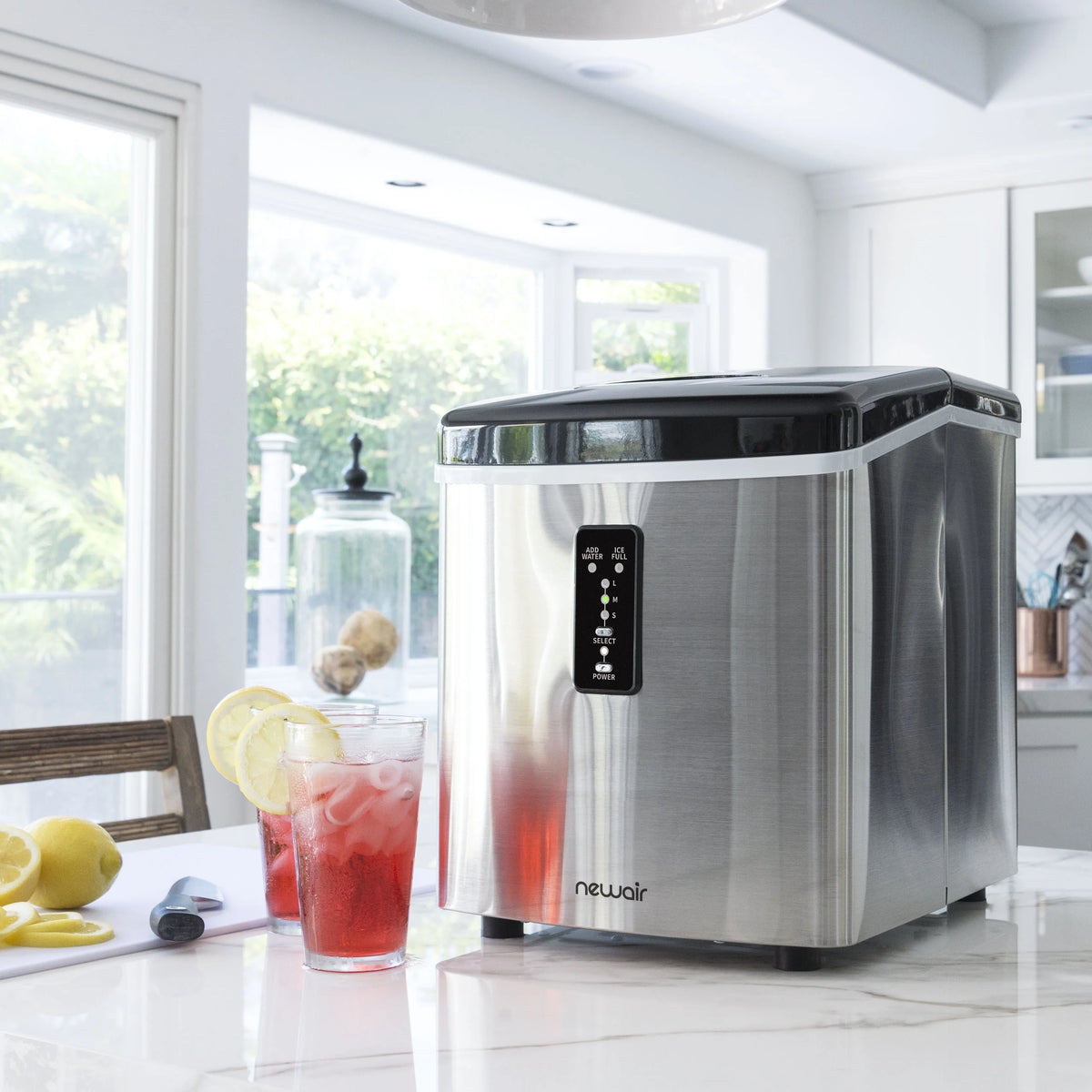 Newair | Portable Ice Maker | 28 lbs. Daily | 3 Bullet Ice Sizes, LED Display