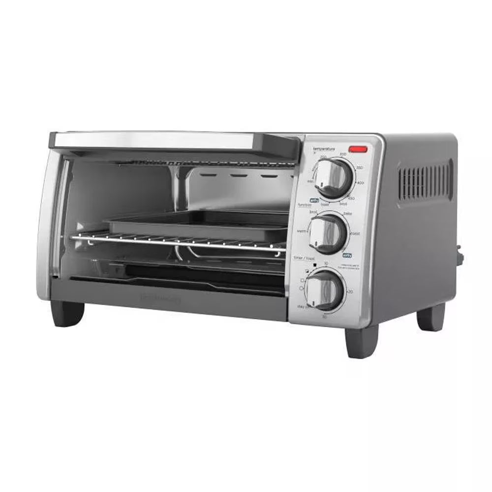 BLACK+DECKER 4 Slice Air Fryer Toaster Oven Silver