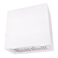 Akicon Stainless Steel Range Hood, Modern Box Kitchen Hood with Powerful Vent Motor, Wall Mount, 30��W*30��H*14D, Signal White