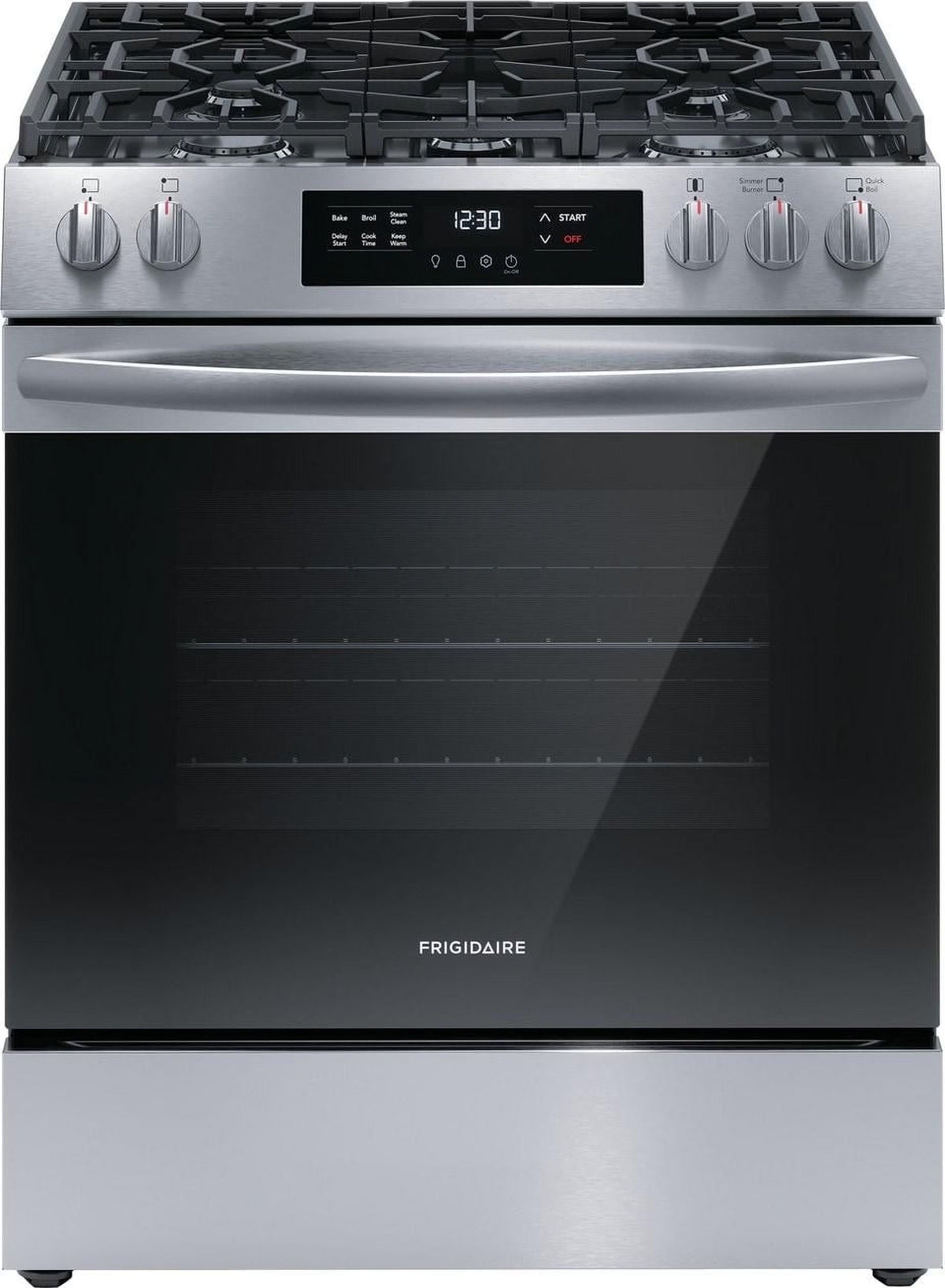 Frigidaire FCFG3062AS 30" Gas Range with Steam Clean, Stainless Steel