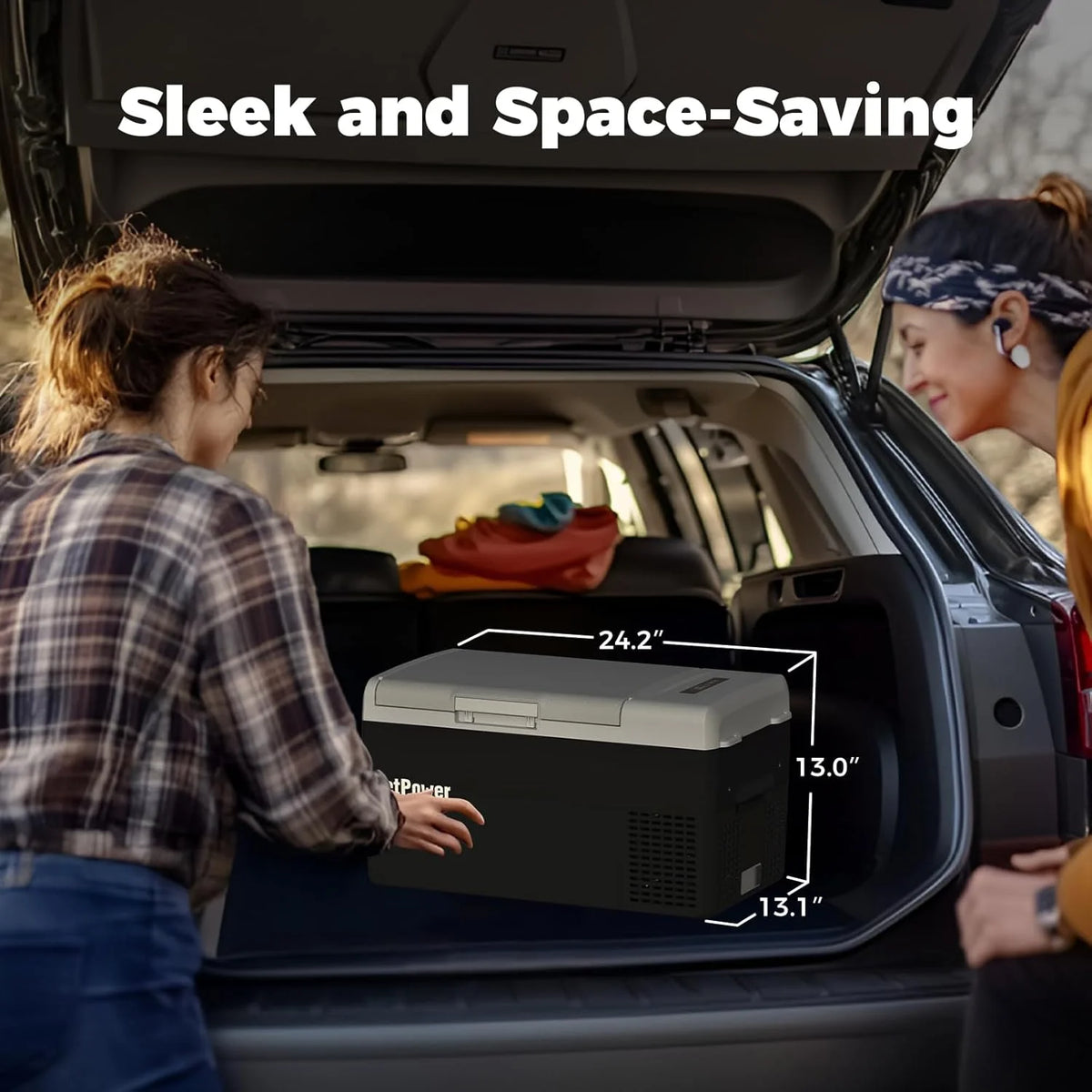 Setpower FC20 Portable Refrigerator, Black, 21 Quart, 12V