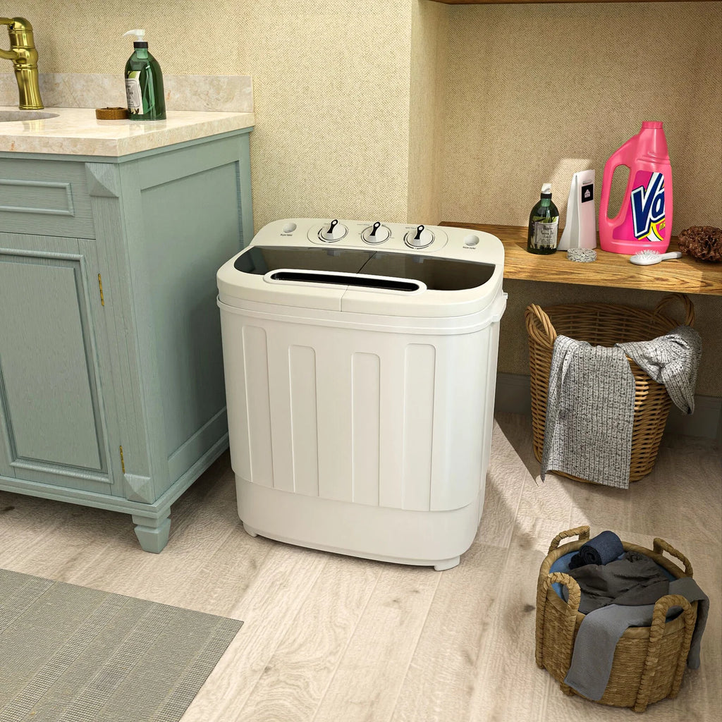 Twin Tub Washing Machine Fast Dryer & Efficient Spin Washer for Small Room