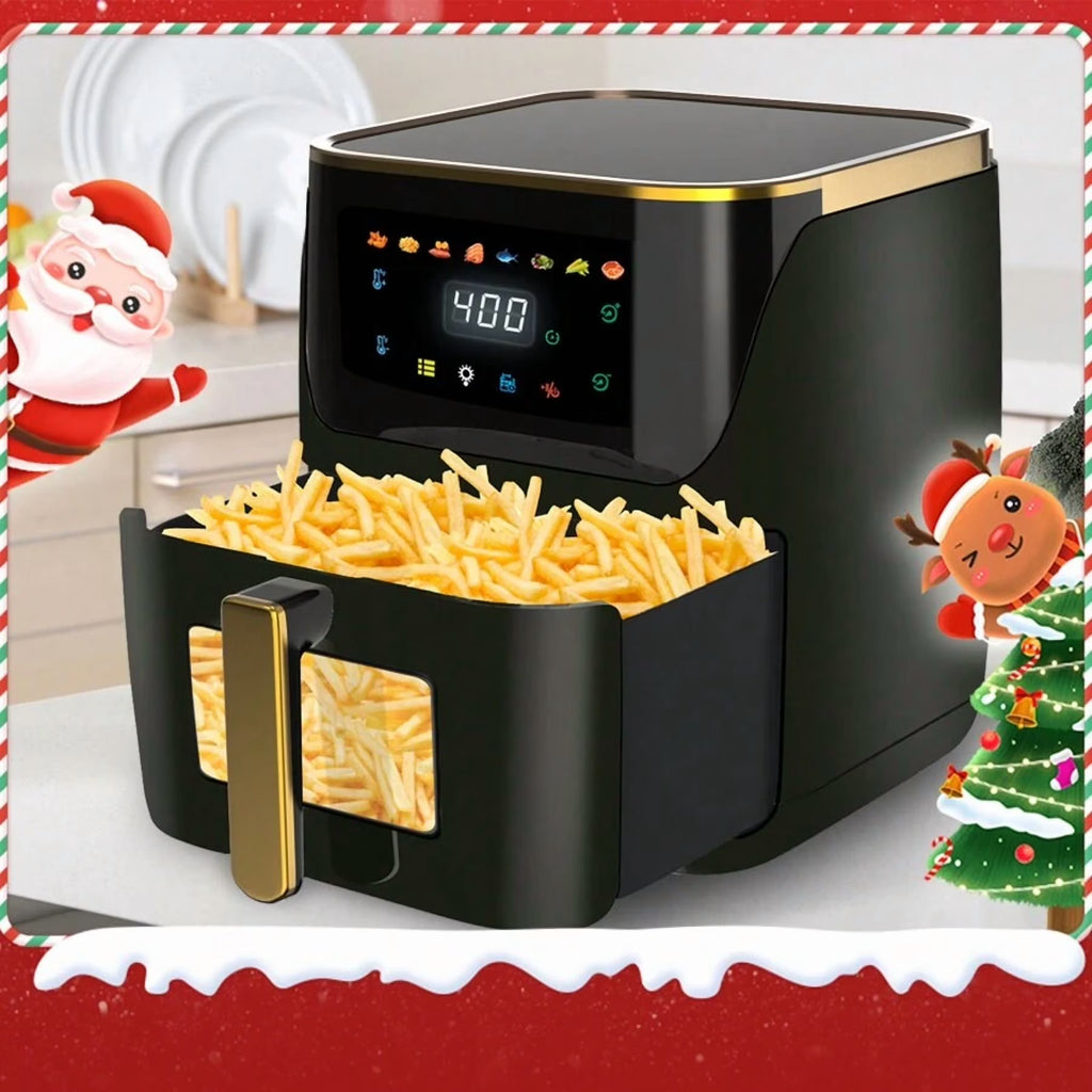 8.5 QT Air Fryer, 8-In-1 Air Fryer Oven With Digital Touch Screen, Visual Window, 1750W, Dishwasher-Safe & Nonstick, Fit For 1-3 People