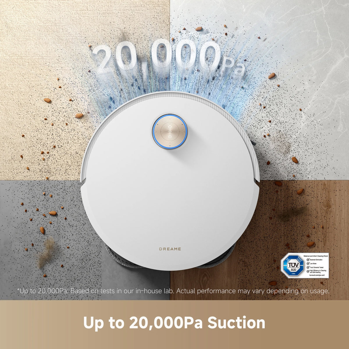 dreame L40 Ultra Robot Vacuum with Removable & Liftable Mop, Extendable & Liftable SideBrush, 11,000Pa Suction, 149a?? Mop & Washboard Self Cleaning, Auto-Empty, Auto Refill, Voice Control