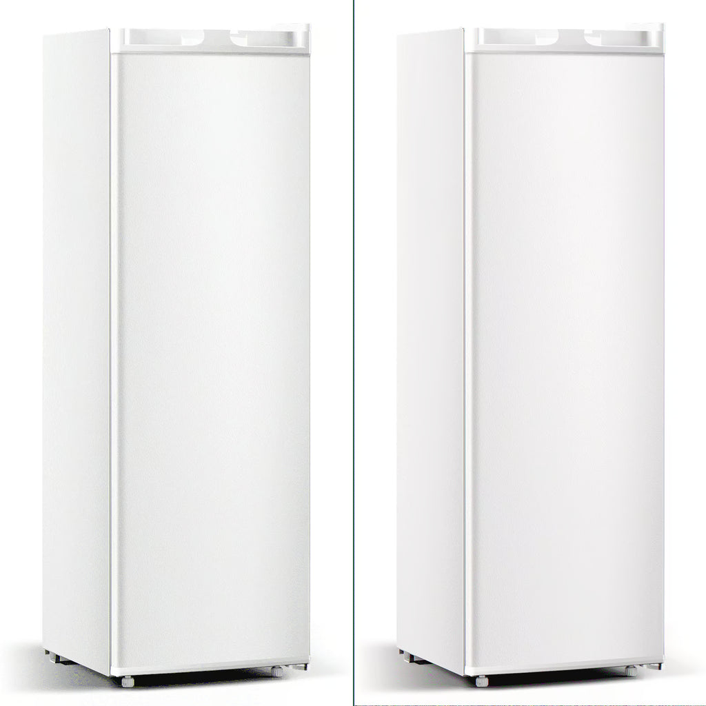 Moifoi 3.0 Cu.ft Upright Freezer, Reversible Single Door Vertical Freezers w/ Removable Shelf, Energy Saving, Silver