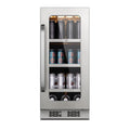 Whynter 15 Inch Beverage Refrigerator Cooler - 80 Can Mini Fridge with Glass Door for Soda Beer, 3 LED Compressor Fridge for Home Office Bar(3.0 cu.ft)